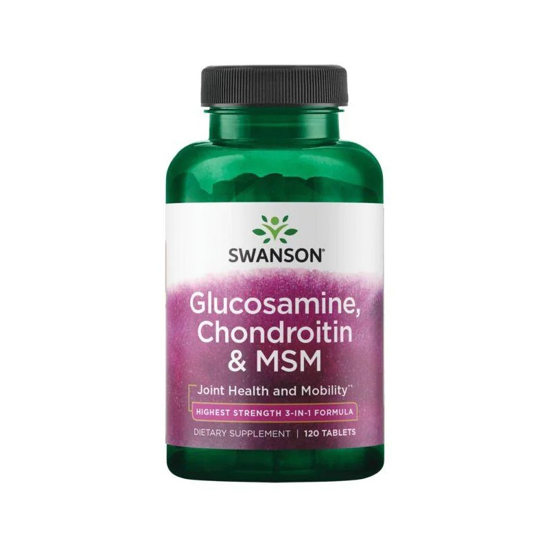 Glükoosamiin, kondroitiin ja MSM, Swanson, 120 kapslit Glükoosamiin, kondroitiin ja MSM, Swanson, 120 kapslit