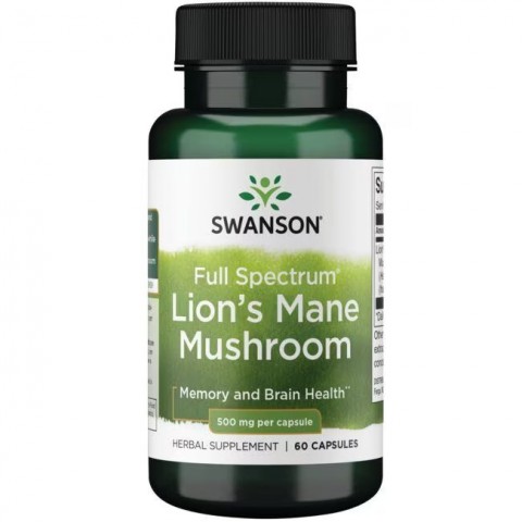 Lõvipea seen, Swanson, 500mg, 60 kapslit
