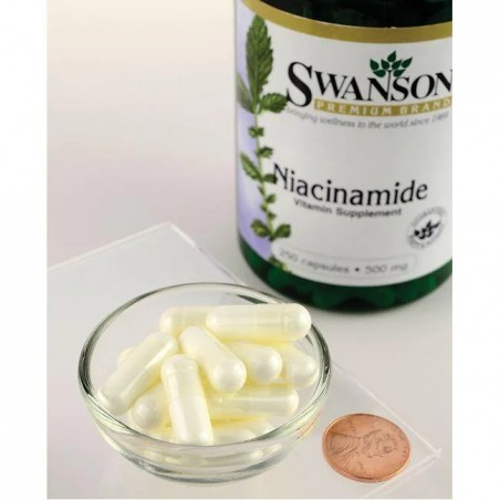 Vitamiin B3 Niatsiin, Swanson, 500mg, 250 kapslit