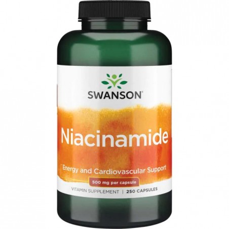 Vitamiin B3 Niatsiin, Swanson, 500mg, 250 kapslit