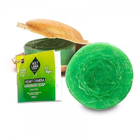 Heart Chakra Soap in Palm Leaf Anahata, Holy Lama, 100g