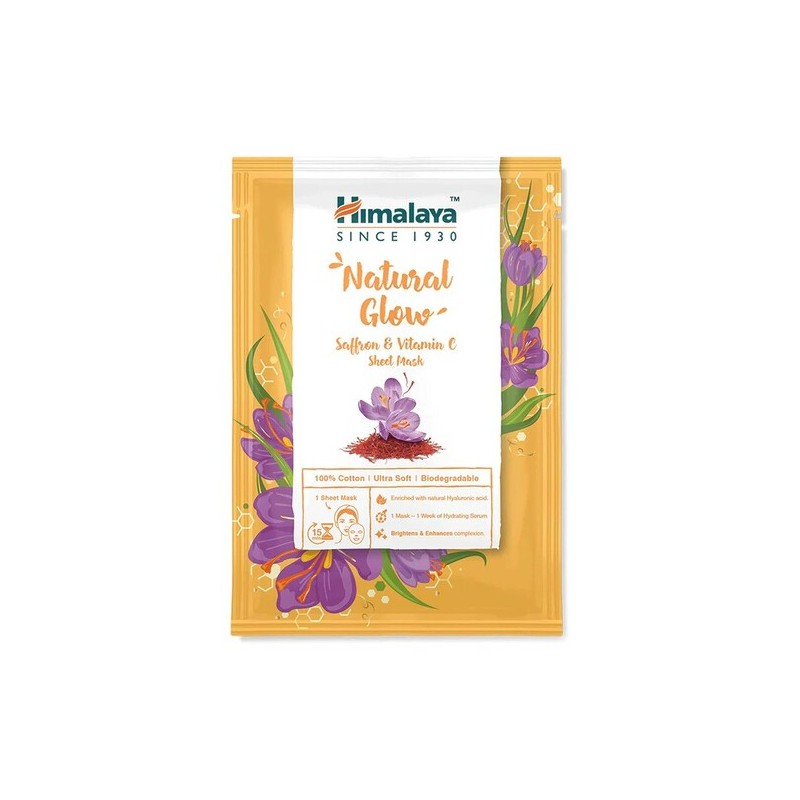 Safrani ja C-vitamiini lehtmask loodusliku säraga, Himalaya, 30ml