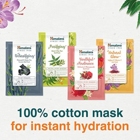 Youthful Radiance Edelweiss & Pomegranate Sheet Mask, Himalaya, 30ml