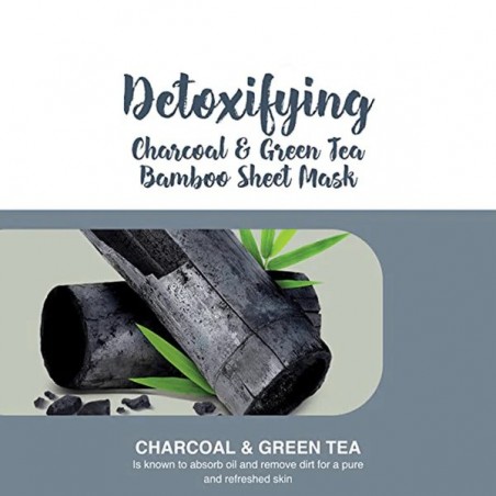 Detoxifying Charcoal & Green Tea Bamboo Sheet Mask, Himalaya, 30ml