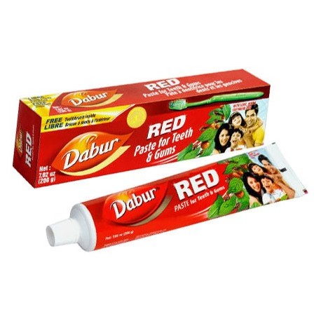 Зубная паста с 7 лекарственными растениями RED, Dabur, 200г