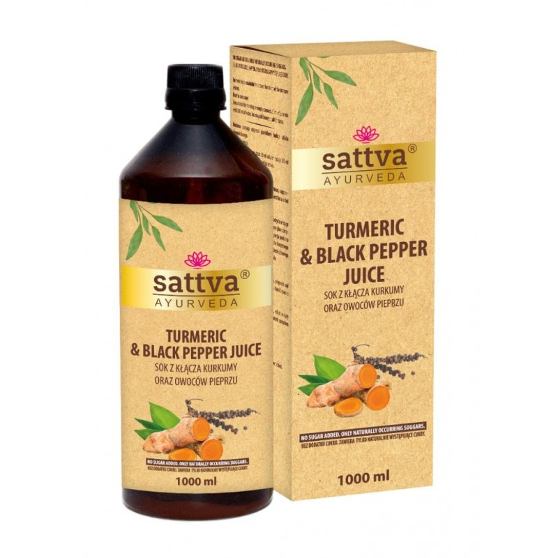 Kurkumi ja musta pipra mahl, Sattva Ayurveda, 1l