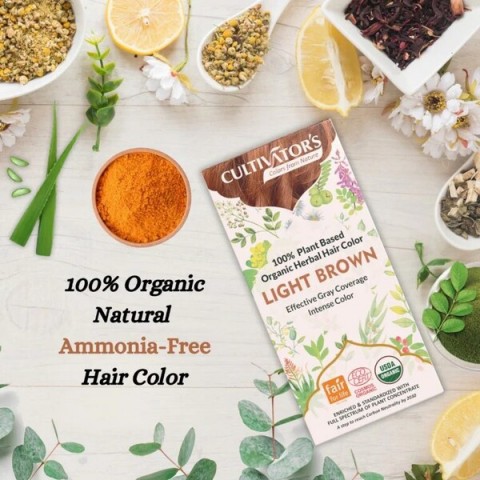 Herbal hair dye Light Brown, Cultivator's, 100g