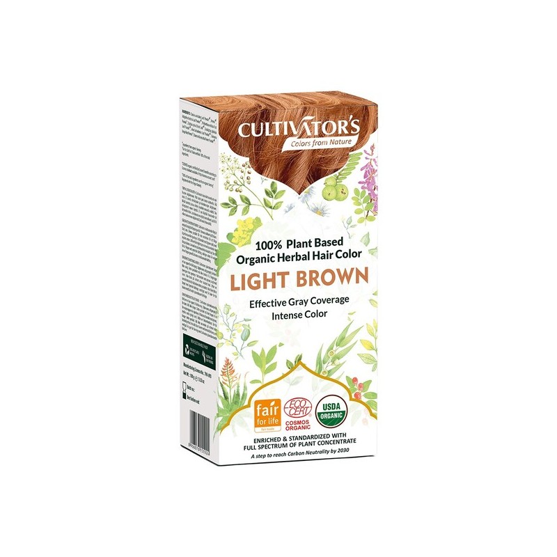 Taimne helepruun juuksevärv Light Brown, Cultivator's, 100g