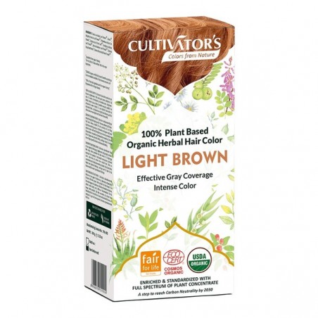 Taimne helepruun juuksevärv Light Brown, Cultivator's, 100g