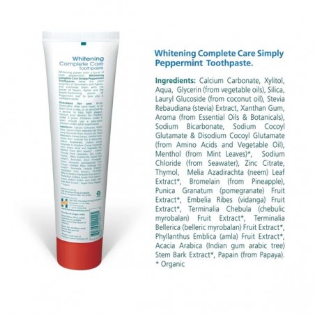 Отбеливающая зубная паста Simple Peppermint Complete Care Botanique, Himalaya, 150 г