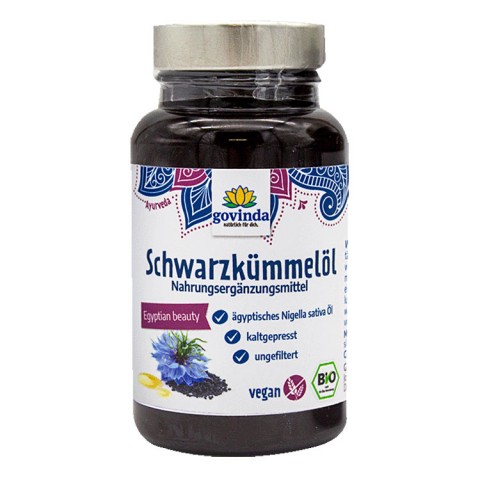 Orgaaniline musta köömne seemneõli, Govinda, 500mg, 90 kapslit