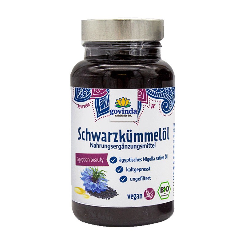 Orgaaniline musta köömne seemneõli, Govinda, 500mg, 90 kapslit Orgaaniline musta köömne seemneõli, Govinda, 500mg, 90 kapslit