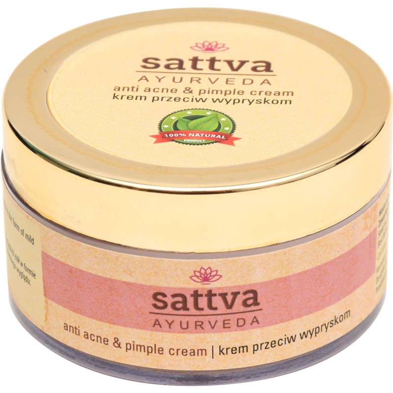 Aknevastane näokreem Anti Acne ja Pimple, Sattva Ayurveda, 50g