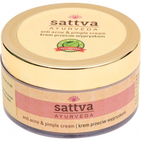 Aknevastane näokreem Anti Acne ja Pimple, Sattva Ayurveda, 50g