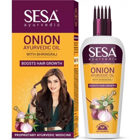 Ayurveda juukseõli küüslauguõli ja Bhringraj'ga, Sesa, 50ml