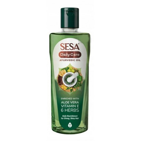 Ayurvedic hair oil with aloe vera and vitamin E for daily care, Sesa, 100ml