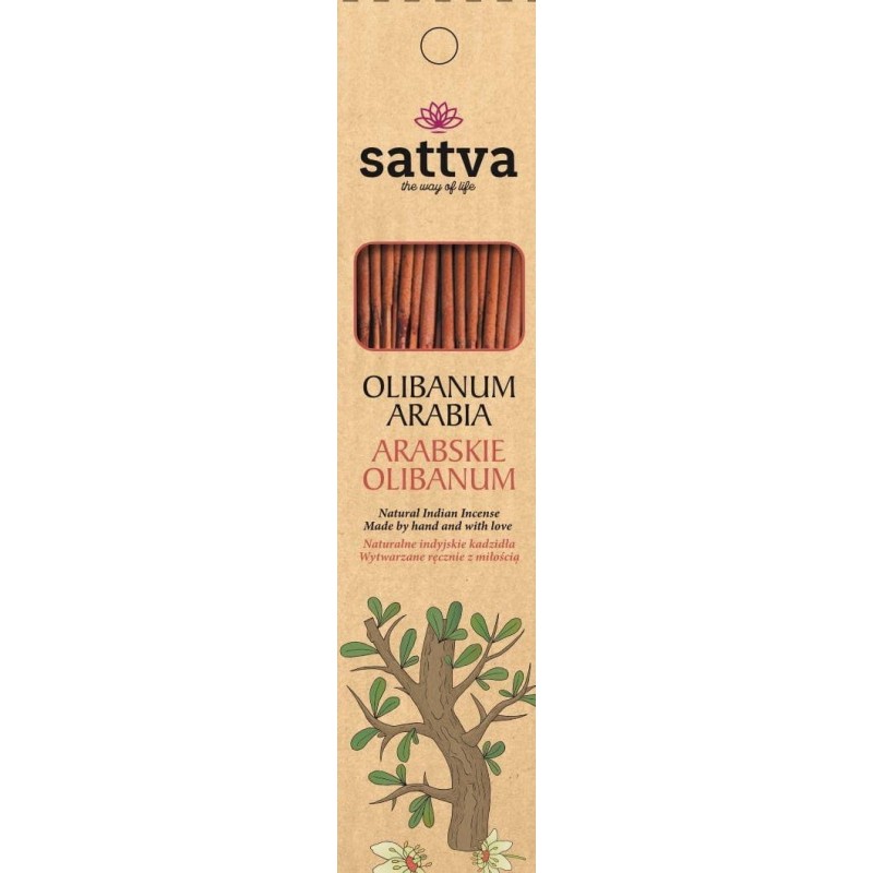 Lõhnapulgad Arabia Olibanum, Sattva Ayurveda, 15 tk. Lõhnapulgad Arabia Olibanum, Sattva Ayurveda, 15 tk.