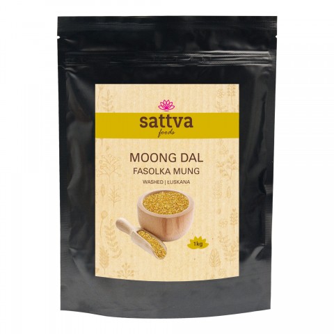 Säravad mungoad Moong Dal, poolitatud, pestud, Sattva Foods, 1kg