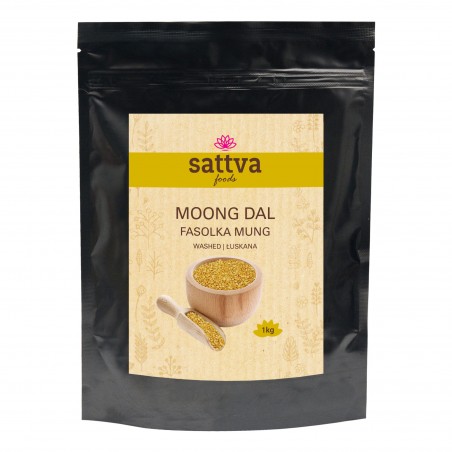 Säravad mungoad Moong Dal, poolitatud, pestud, Sattva Foods, 1kg