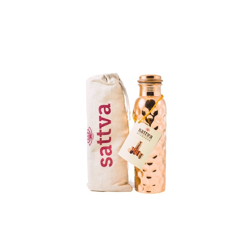 Copper drinking bottle Hummer, Sattva Ayurveda, 650ml Copper drinking bottle Hummer, Sattva Ayurveda, 650ml