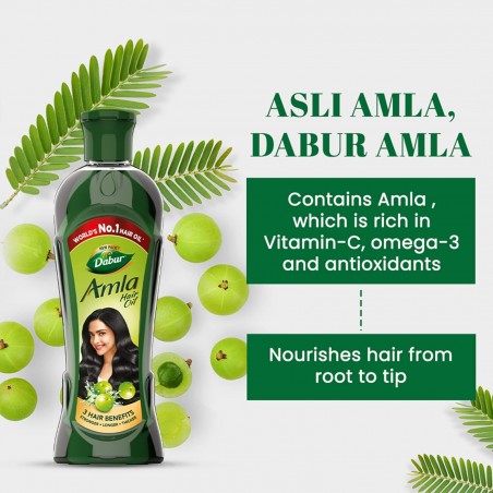 Tugevdav juukseõli Amla, Dabur, 180 ml