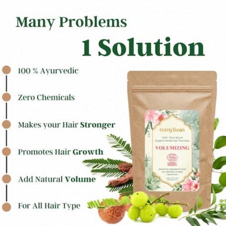 Taimne juuste šampoon pulber volüümi suurendamiseks, Cultivator's, 250g