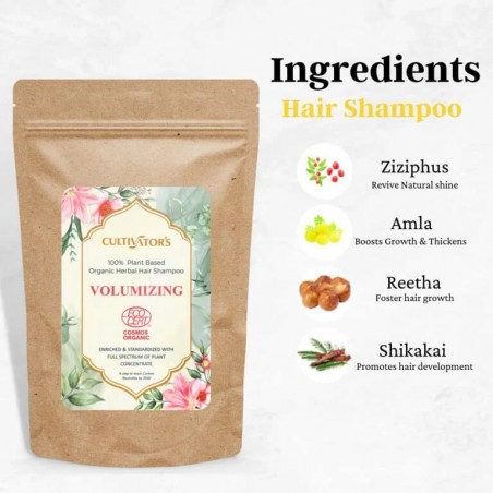 Taimne juuste šampoon pulber volüümi suurendamiseks, Cultivator's, 250g