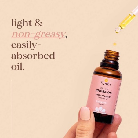 Jojobaõli Golden, külmpressitud, orgaaniline, Fushi, 30ml
