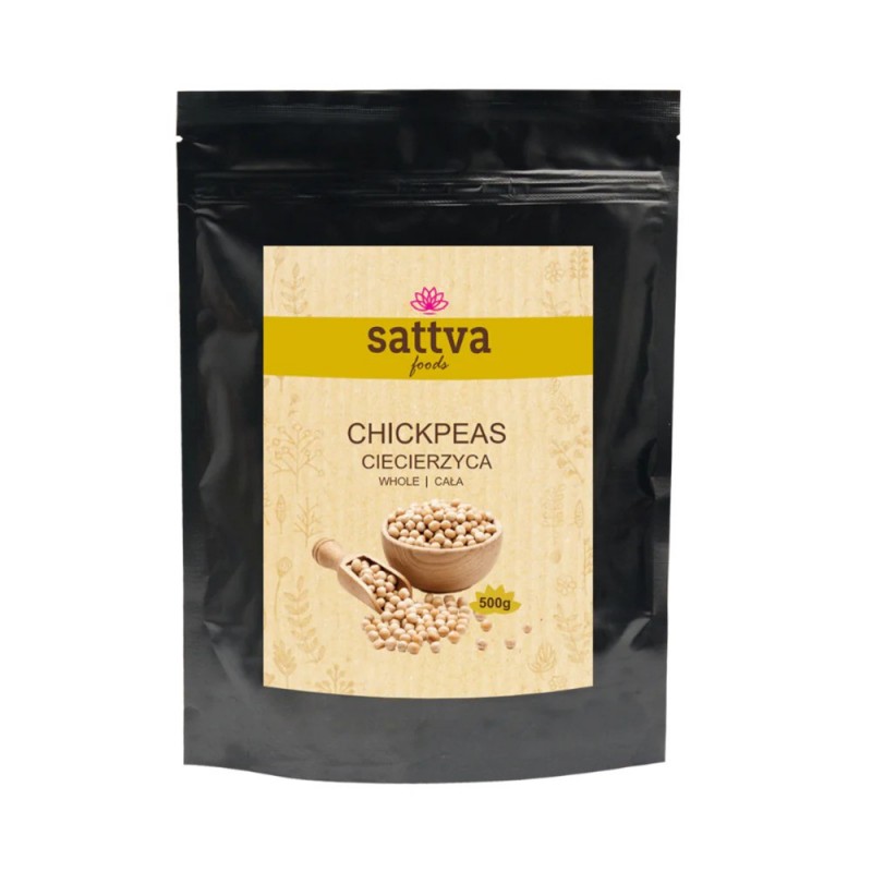 Terved kikerherned, Sattva Foods, 500g Terved kikerherned, Sattva Foods, 500g