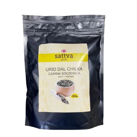 Purustatud Urid Dal Chilka oad (mustad kruubid), Sattva Foods, 500g