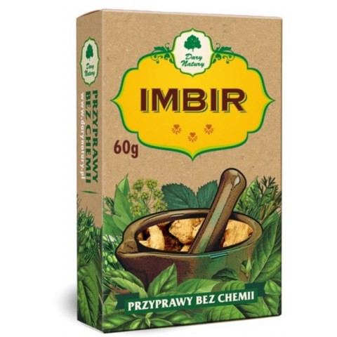 Ginger root, dried minced, Dary Natury, 60g