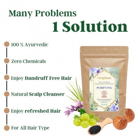 Purifying Herbal Hair Shampoo Powder, Cultivator's, 250g