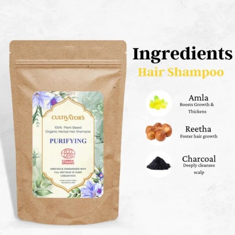 Purifying Herbal Hair Shampoo Powder, Cultivator's, 250g