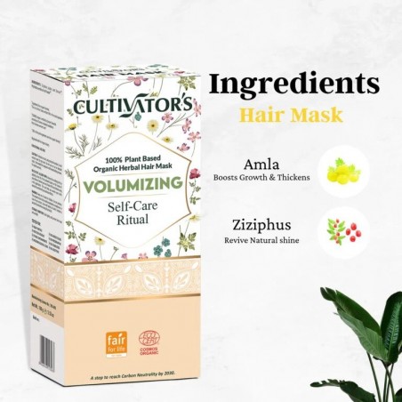 Taimne juuksemask pulber volüümi suurendamiseks, Cultivator's, 100g