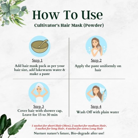 Herbal hair mask powder for volume Volumizing, Cultivator's, 100g