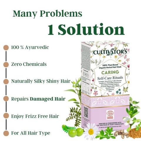 Protecting herbal hair mask powder Caring, Cultivator's, 100g