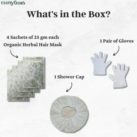 Защитная травяная маска для волос порошковая Caring, Cultivator's, 100г
