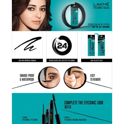 copy of Silmapliiats Kajal Deep Black, Lakme, must, 0,35g