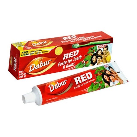 7 ravimtaimega hambapasta RED, Dabur, 100g