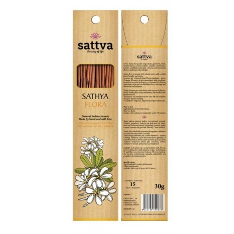 Lillelõhnalised viirukipulgad Sathya Flora, Sattva Ayurveda, 15 tk.