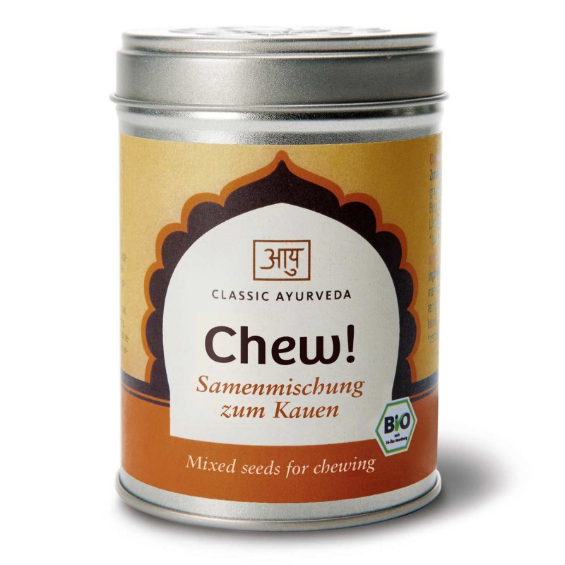 Prieskonių mišinys kramtyti po valgio Chew! (Kramtyk!), ekologiškas, Classic Ayurveda, 90g