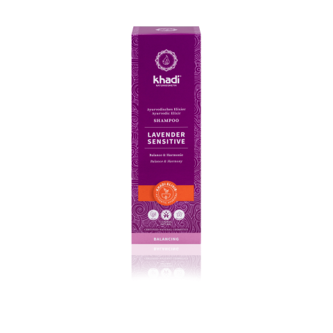 Šampoon nõrkadele juustele ja tundlikule peanahale Lavender Sensitive Elixir, Khadi, 200ml