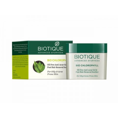 Akne näogeel klorofülliga Bio Chlorophyll Anti-Acne Gel, Biotique, 50g