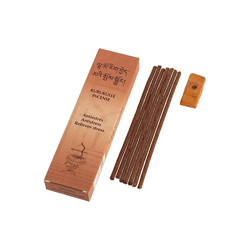 Tibetan incense sticks Kurukulle Relieves Stress, with holder, 20 sticks