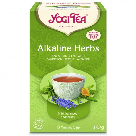 Šarminių žolelių arbata Alkaline Herbs, Yogi Tea, 17 pakelių