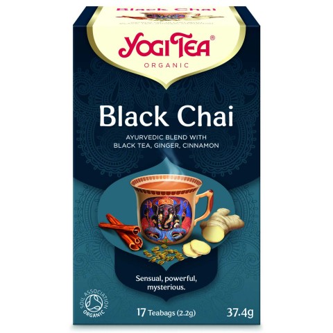 Vürtsistatud must tee Black Chai, Yogi Tea, 17 pakki