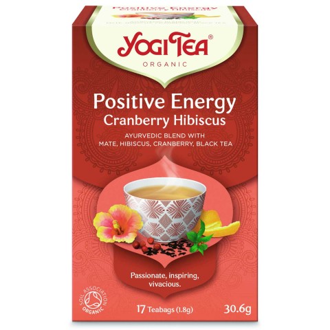 Spanguolių ir kinrožės arbata pozityviai energijai Positive Energy, Yogi Tea, 17 pakelių