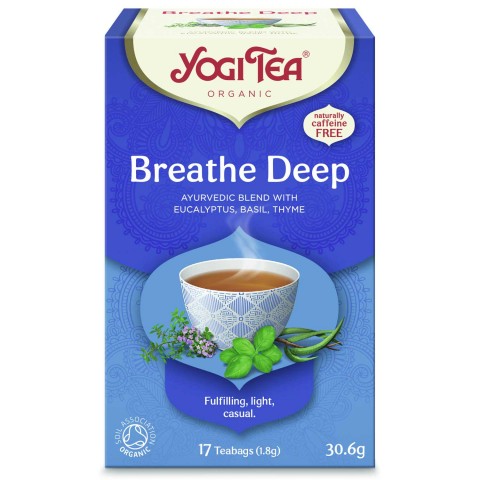 Пряный чай Breathe Deep, органический, Yogi Tea, 17 пакетиков