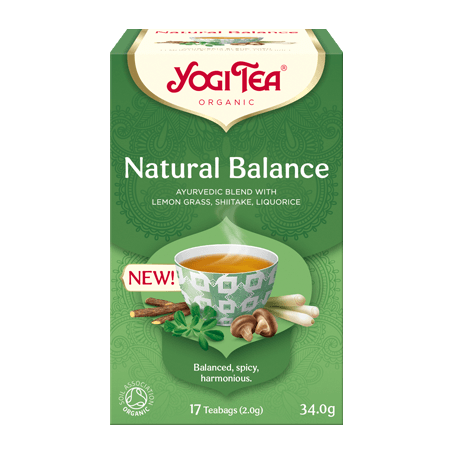 Пряный балансирующий чай Natural Balance, Yogi Tea, органический, 17 пакетиков