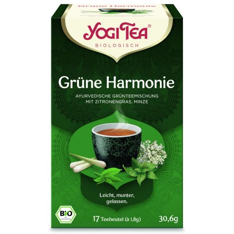 Žalioji prieskoninė arbata Green Balance, Yogi Tea, ekologiška, 17 pakelių